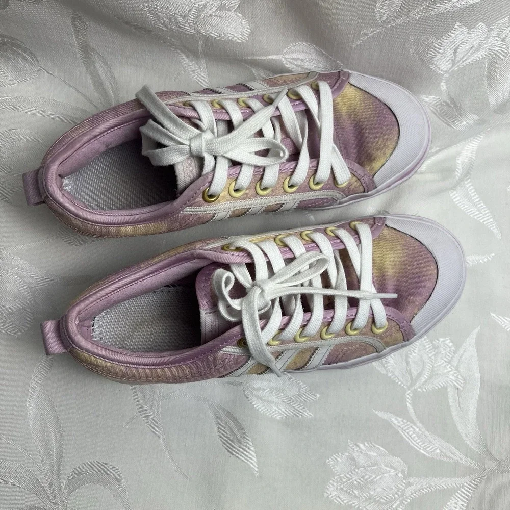 Adidas Nizza Platform Womens Shoes 6 Pink Multi‎ Canvas Casual Streetwear School